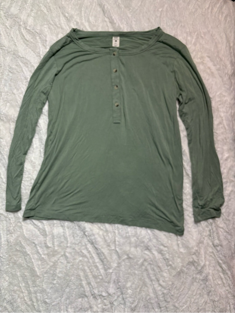 Women’s Kate Quinn Long Sleeve Green Top Size XXL Bamboo Soft 2X
